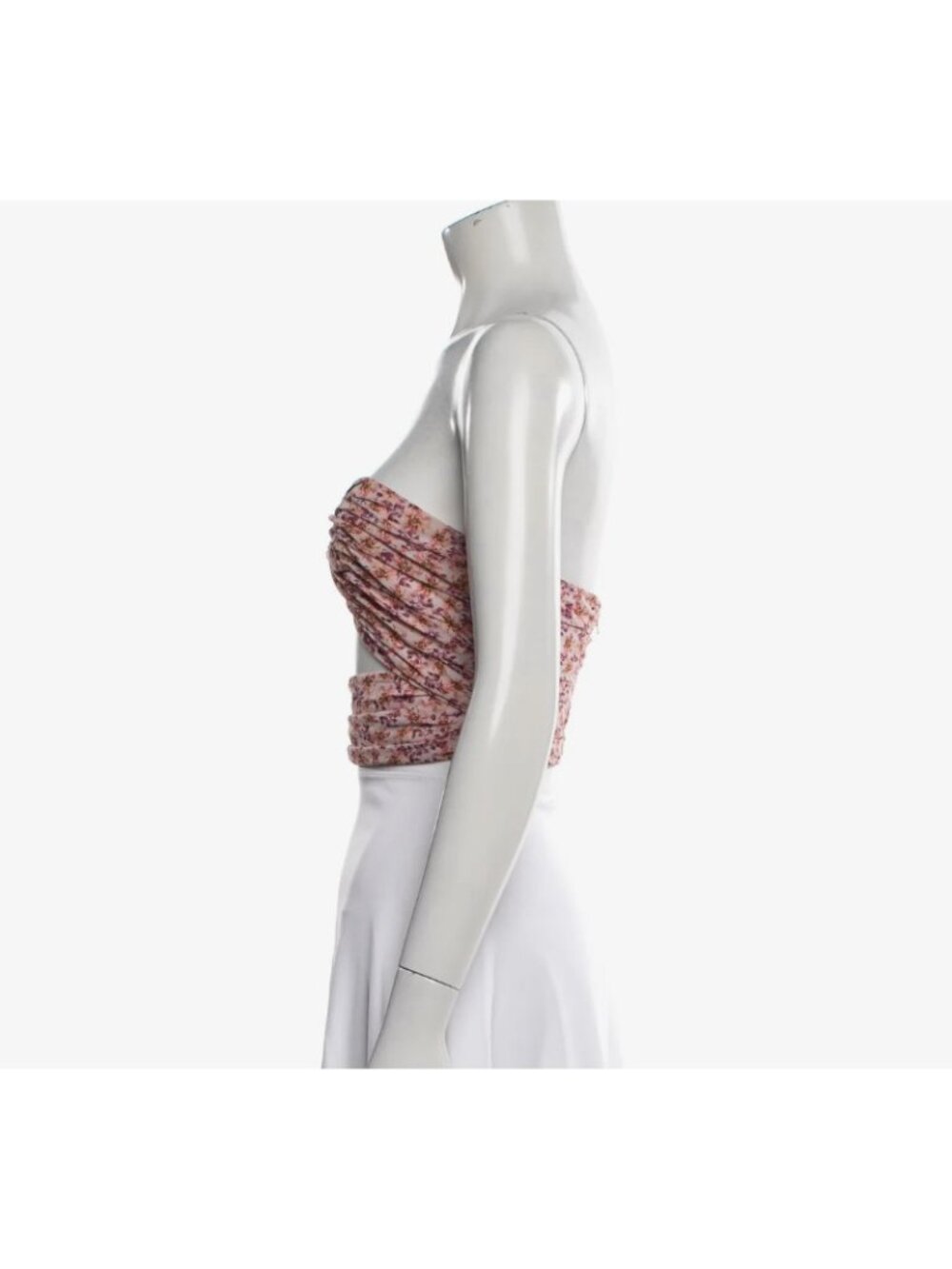 Amur Slim Crop Tube Floral Strapless Top - Picture 7 of 7